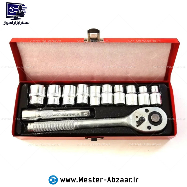 جعبه بکس 12 پارچه کریتور درایو 1/2 جعبه قرمز با جغجغه برند CREATOR CRMB12