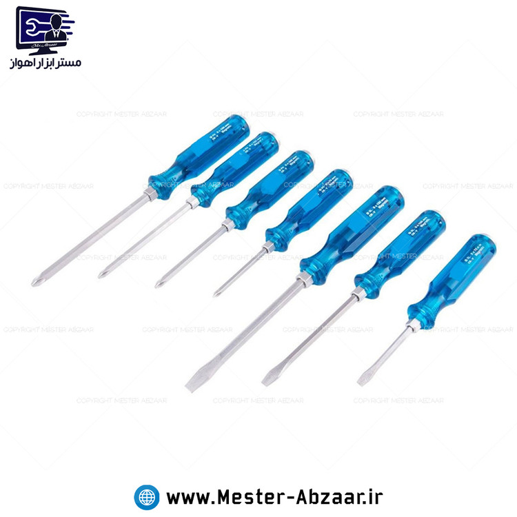 ست پیچ گوشتی 7 تکه ضربه خور رایدر پرو مدل RAIDER PRO RDSD789 چکش خور