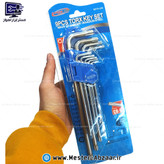 ست آچار آلن ستاره ای 9 تکه رایدر پرو الن پرچمی مدل RDTK-209 RAIDER PRO