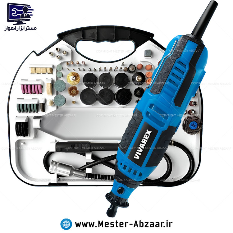 فرز انگشتی دیمردار حکاکی 211 تکه مینیاتوری 220 وات ویوارکس با گارانتی مدل VIVIAREX VR3211-MG