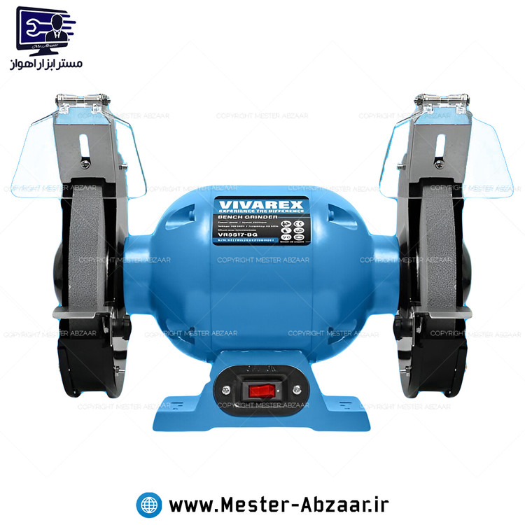 سنگ رومیزی 150 میلی متری 375 وات ویوارکس با گارانتی مدل VIVAREX VR3715-BG رو میزی سنباده
