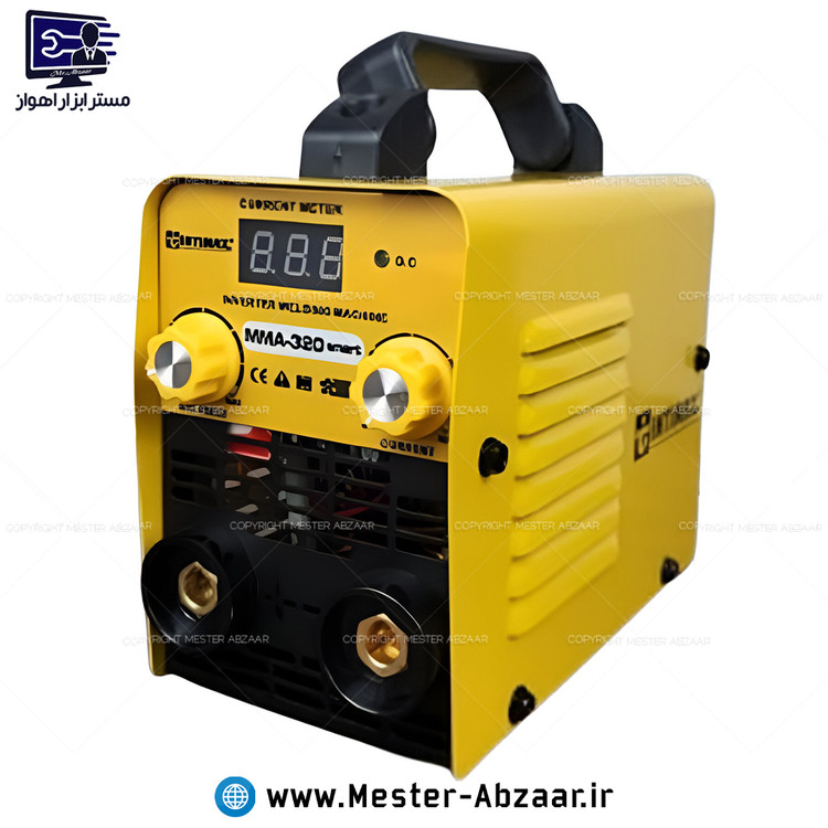 اینورتر جوشکاری 320 اینتی مکس دو ولوم مینی زرد مدل INTIMAX MMA-320smart دستگاه جوش موتورجوش اینتیمکس کد 083332