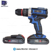دریل شارژی 36 ولت کریتور چکشی سه نظام فلزی دو باتری تکنولوژی ژاپن همراه با لوازم کامل مدل CREATOR CR18003