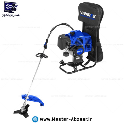 علف زن بنزینی علفتراش 1500 وات پشتی کوله ای با گارانتی ویوارکس VIVAREX مدل VR5215-BCP چمن زن
