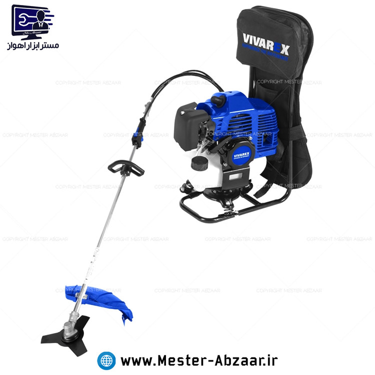 علف زن بنزینی علفتراش 1500 وات پشتی کوله ای با گارانتی ویوارکس VIVAREX مدل VR5215-BCP چمن زن