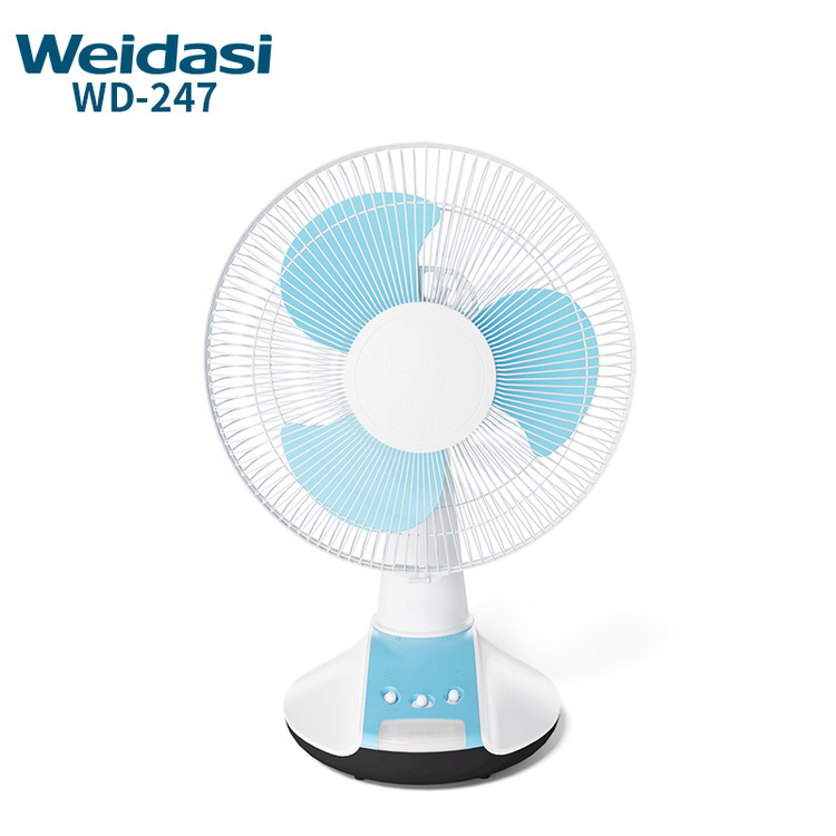 پنکه شارژی برقی رومیزی 12 اینچ سه پره دو کاره ویداسی مدل WEIDASI WD-247