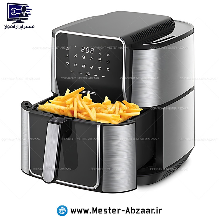 سرخ کن هواپز 12 لیتری جدید لمسی بدون روغن 1800 وات دیجیتالی سرخکن همیلتون بزرگ مدل HAMILTON AH-6830 همیلتن