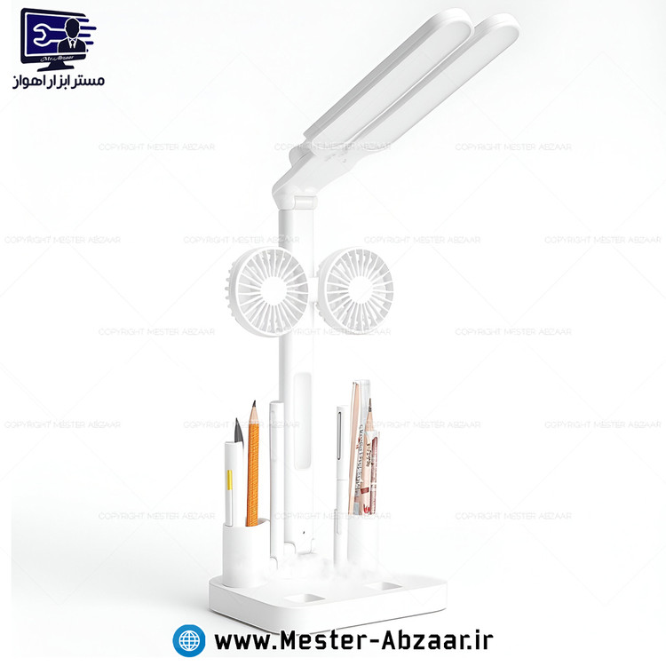 چراغ مطالعه و پنکه دو فن لمسی چند کاره مدل Eye protection desk lamp