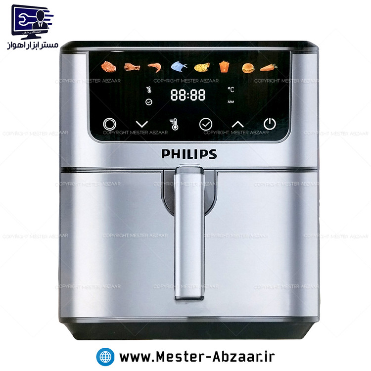 سرخ کن هواپز 12 لیتری لمسی دو ۲ المنت بدون روغن 3000 وات دیجیتالی فیلیپس با سبد جدا شونده مدل PHILIPS 3000Wسرخکن