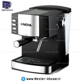 اسپرسو و قهوه ساز 1200 وات نوا 146 پمپ 25 بار اسپرسوساز نووا با هواگیری رایگان مدل NOVA NCM-146EXP