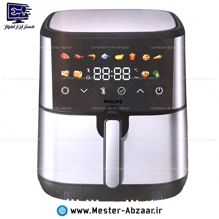 سرخ کن هواپز 14 لیتری لمسی دو المنت بدون روغن 2800 وات دیجیتالی فیلیپس بزرگ سرخکن همراه سبد جدا شونده مدل PHILIPS HD9280dl