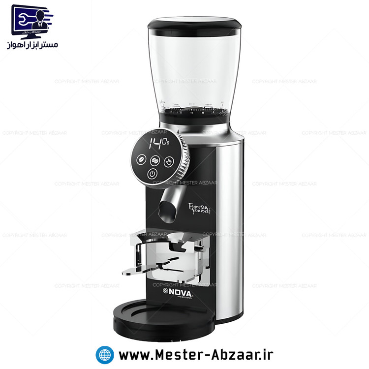 آسیاب قهوه با 3۱ درجه دیجیتال لمسی تنظیم 150 وات نوا کد 3663 جدید مدل نووا NOVA NM-3663HPDG
