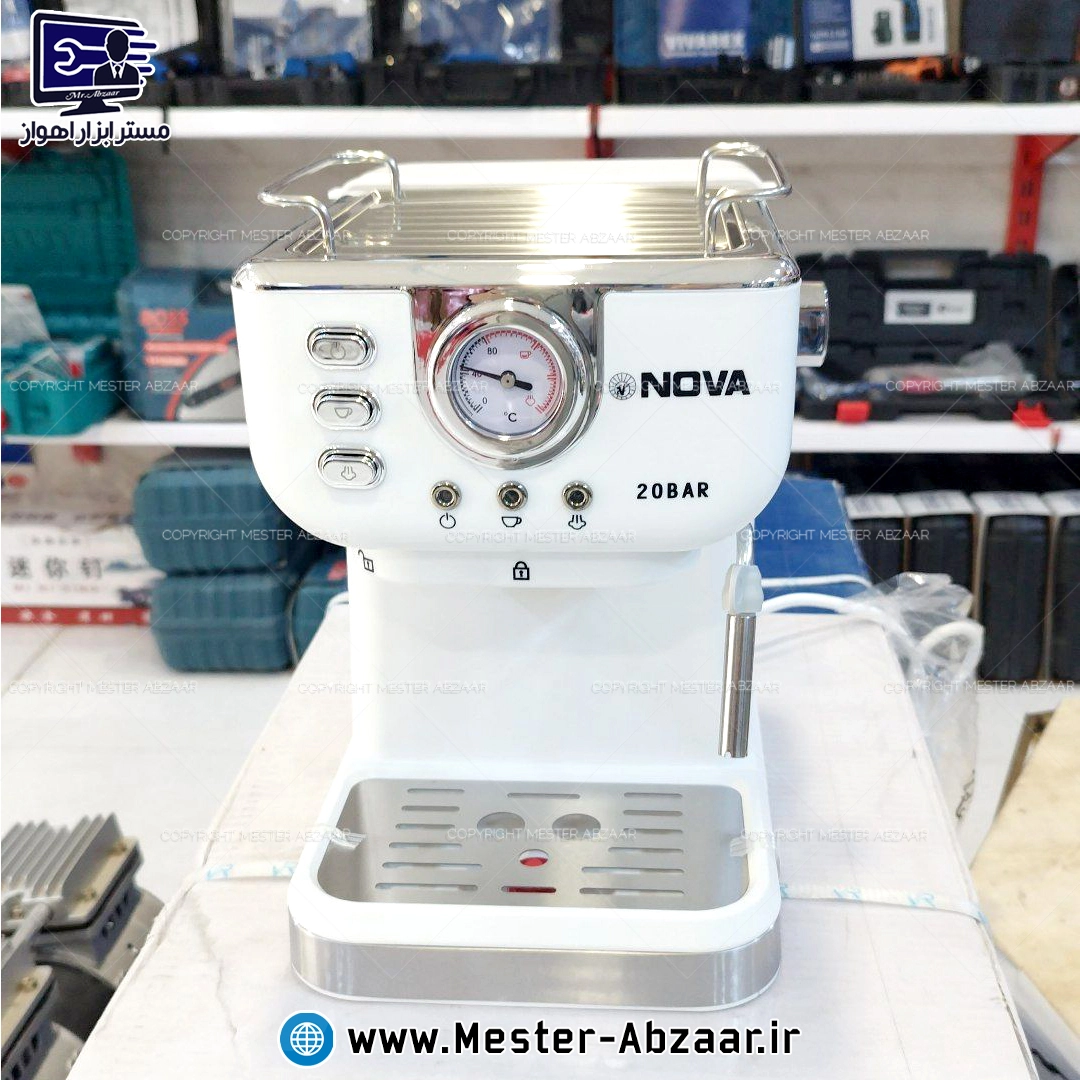 اسپرسو و قهوه ساز 2200 وات نوا اصل کد 183 پمپ 20 بار اسپرسوساز نووا مدل NOVA 1-8-3