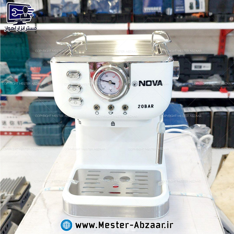 اسپرسو و قهوه ساز 2200 وات نوا اصل کد 183 پمپ 20 بار اسپرسوساز نووا مدل NOVA 1-8-3