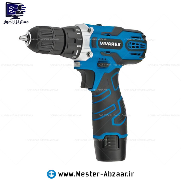 دریل پیچ بند شارژی 12 ولت دو باتری ویوارکس با لوازم گارانتی جدید یک سال مدل VIVAREX VR12V-2A