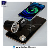 شارژر وایرلس اسپیکر دار و چراغ مطالعه مدل bt speaker 4 in 1 چهار کاره شارژر بی سیم چراغ خواب لمسی اسپیکر بلوتوثی