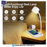 شارژر وایرلس اسپیکر دار و چراغ مطالعه مدل bt speaker 4 in 1 چهار کاره شارژر بی سیم چراغ خواب لمسی اسپیکر بلوتوثی