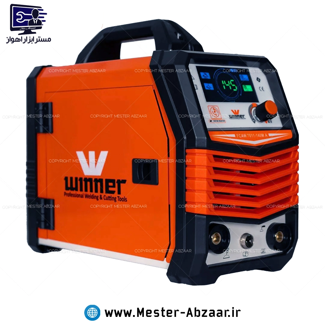 اینورتر جوشکاری دو کاره مینی میگ 140 وینر جدید نمایشگر دیجیتال گارانتی دو سال مدل winner 7011-140M.A دستگاه جوش CO2 بدون گاز موتورجوش mig mma