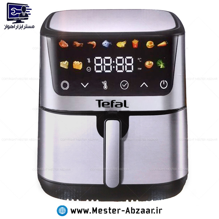 سرخ کن هواپز 13 لیتری لمسی دو ۲ المنت بدون روغن 2300 وات دیجیتالی تفال بزرگ سرخکن همراه سبد جدا شونده صفحه رنگی مدل TEFAL 808