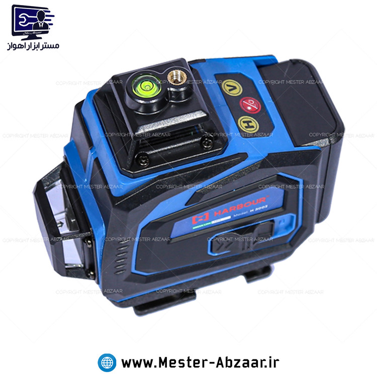 تراز لیزری ۱۶ خط ۴ بعدی نور سبز شارژی ۳۶۰ درجه برند هاربر مدل HARBOUR H3002 هاربور