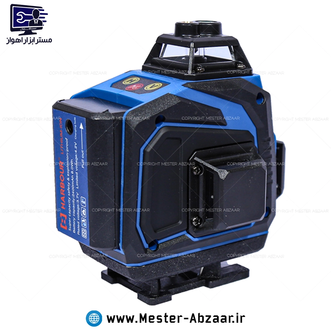 تراز لیزری ۱۶ خط ۴ بعدی نور سبز شارژی ۳۶۰ درجه برند هاربر مدل HARBOUR H3002 هاربور