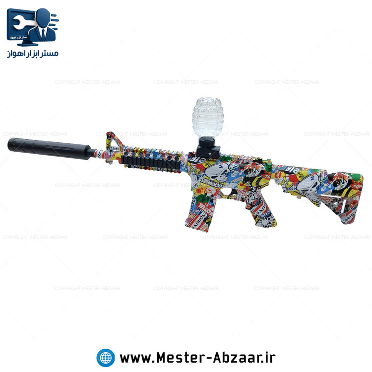 تفنگ شارژی تیر ژله ای طرح دار ام 4 مدل M4A1 WATER BOMB GUN