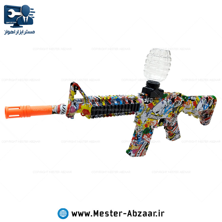 تفنگ شارژی تیر ژله ای طرح دار ام 4 مدل M4A1 WATER BOMB GUN