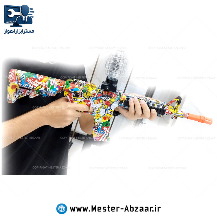 تفنگ شارژی تیر ژله ای طرح دار ام 4 مدل M4A1 WATER BOMB GUN