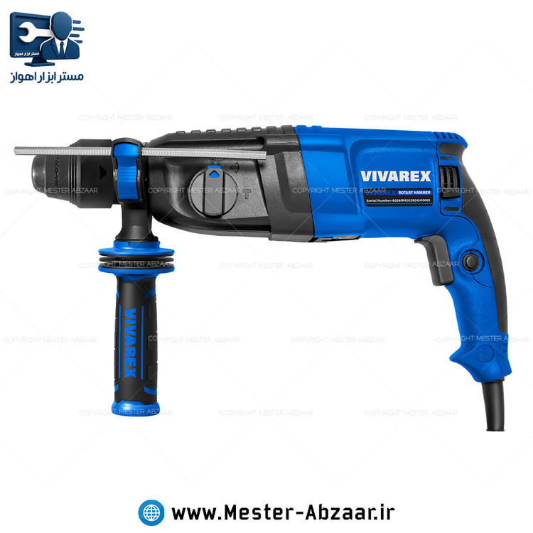 دریل تخریب بتن کن 800 وات سه کاره کیف آبی جدید ویوارکس با گارانتی مدل VIVAREX VR8026-RH سه کیلویی