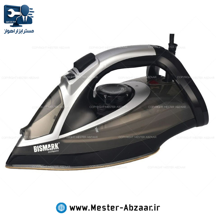 اتو بخار بیسمارک آلمان اصلی کف تیتانیوم دو سال گارانتی 3000 وات برقی خانگی کد 6634 مدل BISMARK GERMANY BM6634 بیس مارک