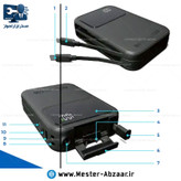 پاوربانک 12000 میلی آمپر دیجیتال چراغ دار برند باندلس مدل BOUNDLESS BND-A1PB-M001 برای آیفون و اندروید