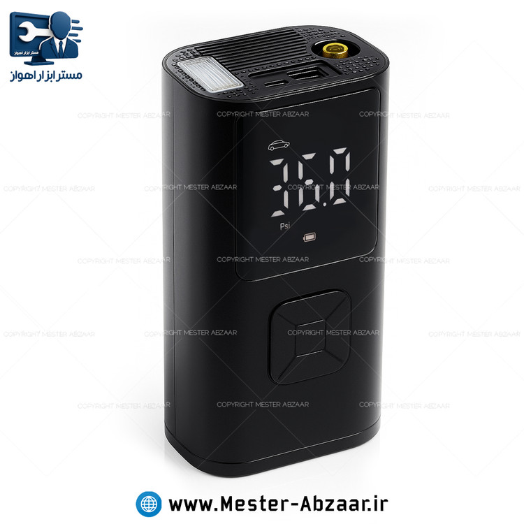 پمپ باد شارژی دیجیتالی خودرو با قطع کن اتوماتیک مینی برند سویتو درجه یک SUITU ST-9620 کمپرسور هوا تک سیلندر ماشین