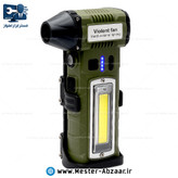 جت فن دمنده شارژی چند کاره حرفه ای قوی مناسب برای مسافرت کمپ زغال آتش اسپورت مدل SUPER STRONG WIND F020