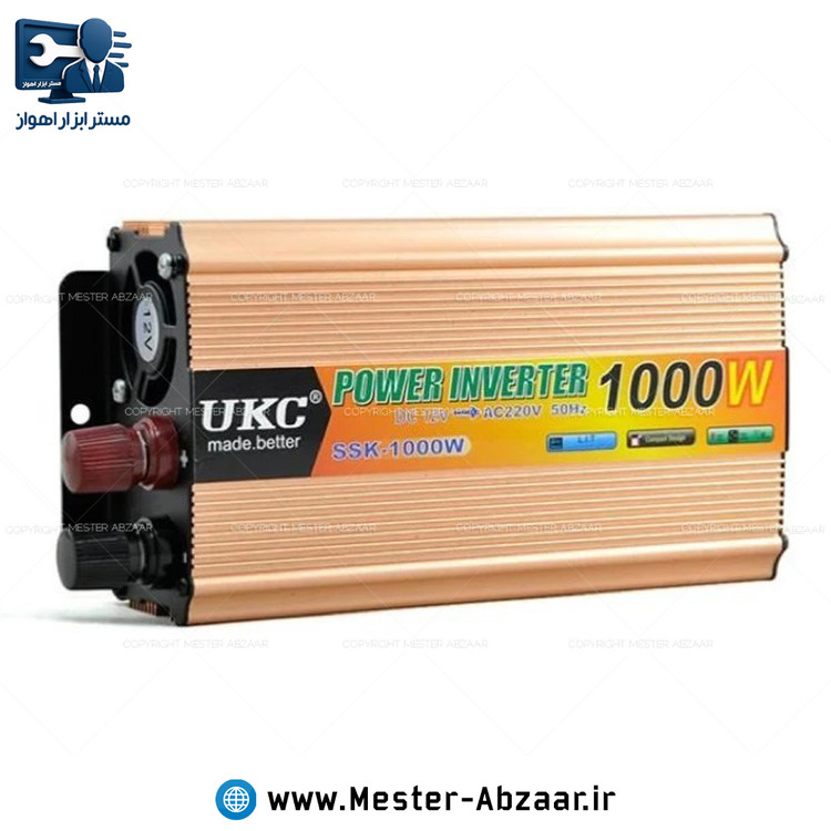 اینورتر مبدل برق 12 به 220 ولت 1000 وات خودرو برند UKC تبدیل برق شهری شبه سینوسی مدل SSK-1000W