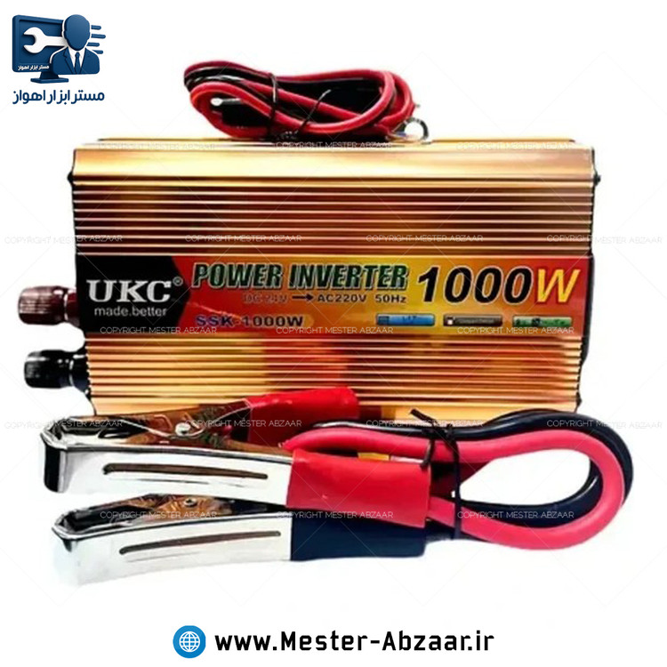 اینورتر مبدل برق 12 به 220 ولت 1000 وات خودرو برند UKC تبدیل برق شهری شبه سینوسی مدل SSK-1000W