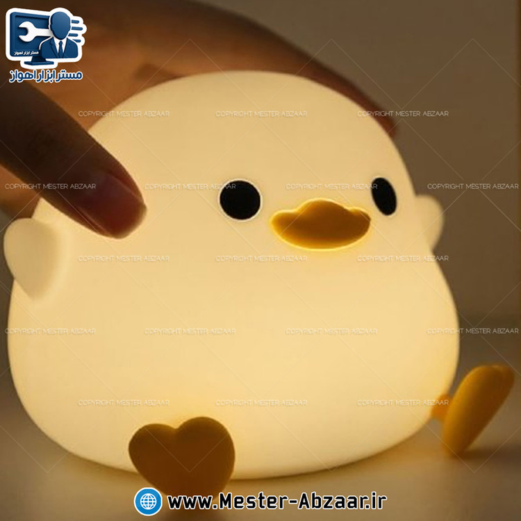 چراغ خواب سیلیکونی طرح جوجه 7 رنگ فانتزی رومیزی قابل شارژی مدل duck zh-129