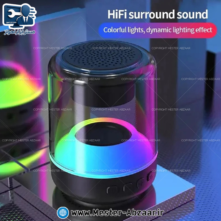 اسپیکر بلوتوثی قابل حمل 7 رنگ RGB شارژی مسافرتی YD-88