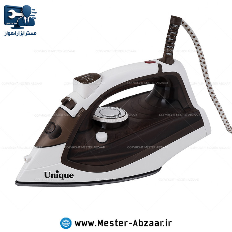 اتو بخار کف سرامیکی 3000 وات برقی خانگی یونیک کد 7062 برند Unique