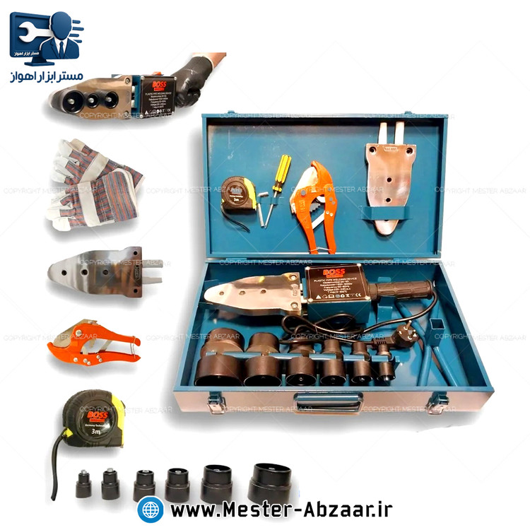 اتو لوله 3000 وات باس بزرگ با جعبه و لوازم مدل BOSS 63B-2