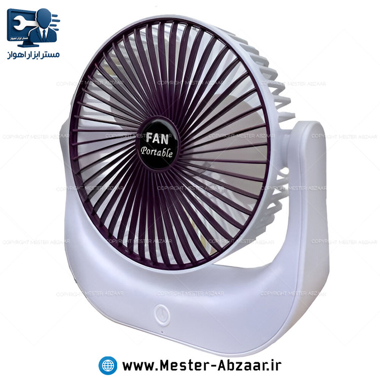 پنکه مینی فن رو میزی شارژی سه سرعته مدل FAN PORTABLE FT-903 رومیزی تاشو