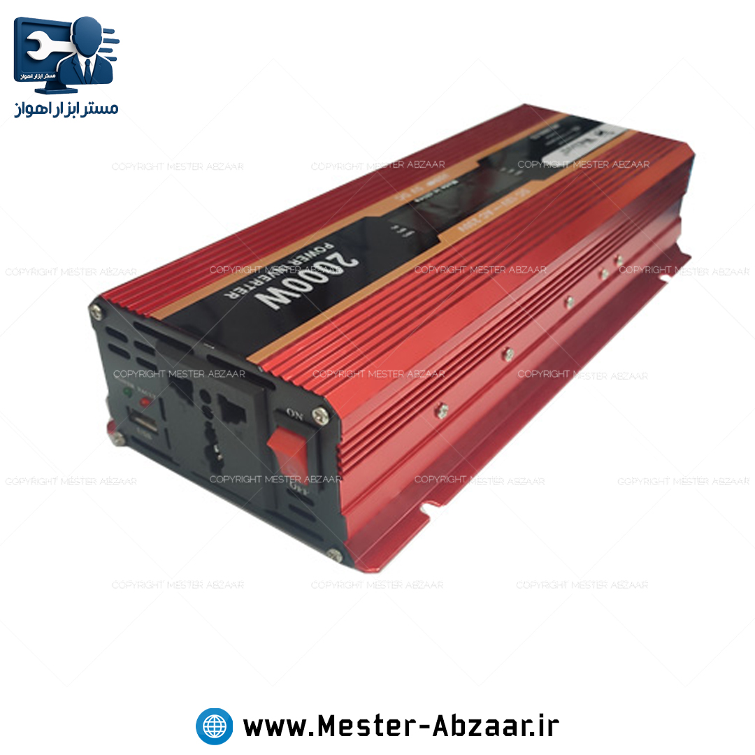 پاور اینورتر مبدل تبدیل برق خودرو 2000 وات برند ولیون welion ویلیون WE-2000LCD نمایشگر LCD