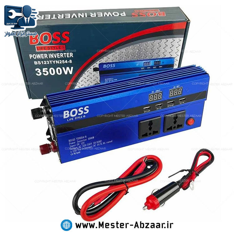 اینورتر مبدل برق ۱۲ به ۲۲۰ ولت ۳۵۰۰ وات باس شبه سینوسی مدل Bs123TYN254-8 BOSS