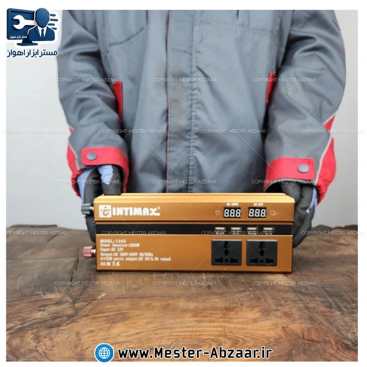 اینورتر مبدل برق دیجیتال خودرو 3000 وات 12 ولت به 220 ولت اینتی مکس مدل اینتیمکس INTIMAX INT-1103