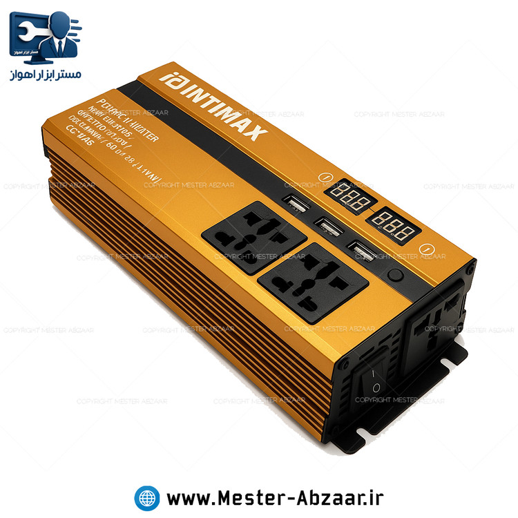 اینورتر مبدل برق دیجیتال خودرو 3000 وات 12 ولت به 220 ولت اینتی مکس مدل اینتیمکس INTIMAX INT-1103