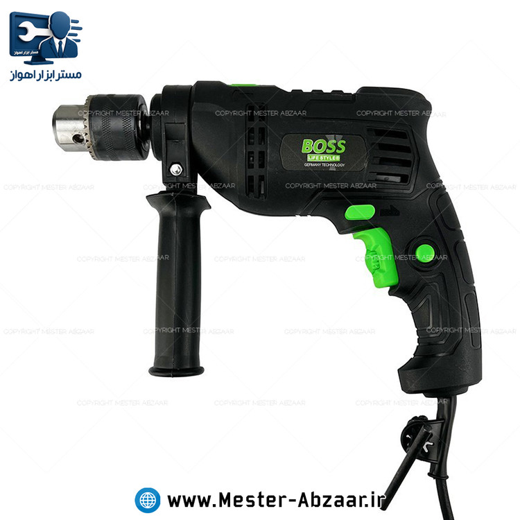 دریل 13 چکشی باس 800 وات پیچ بند خانگی مدل BOSS BS-1305