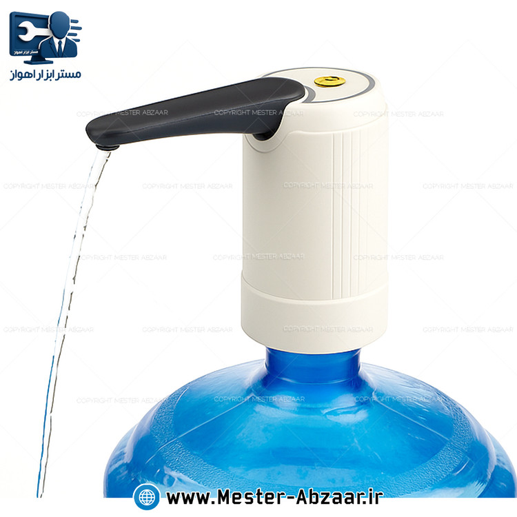 پمپ آب گالن شارژی شیر اتوماتیک تایپ C مسافرتی کمپینگ مدل automatic water dispenser TYPE-C سر بشکه آب معدنی