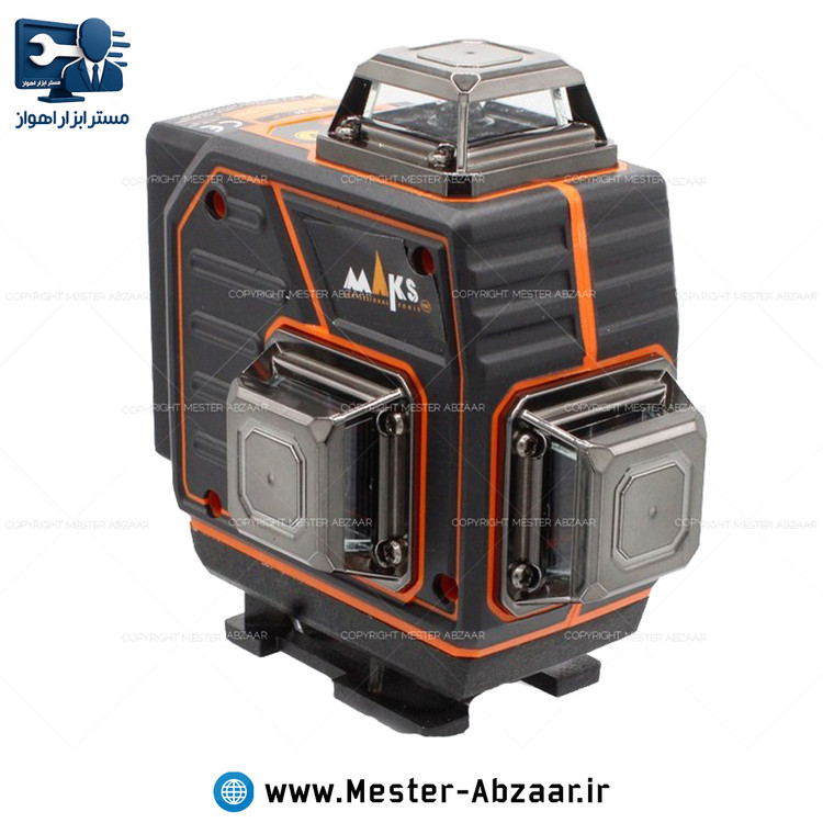 تراز لیزری ۱۶ خط ۴ بعدی دیجیتال نور سبز شارژی ۳۶۰ درجه برند مکس با گارانتی تعویض مدل MAKS TL-16