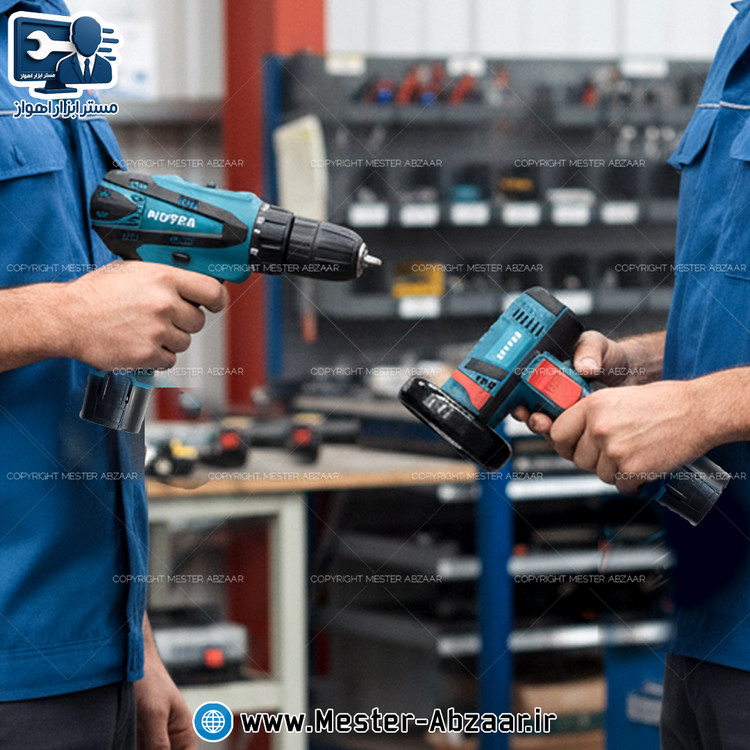 ست دریل و مینی فرز شارژی طرح ماکیتا سر خم 18 ولت با کیف و لوازم کامل برند کوترا مدل KUTRA 24PCS 18VF