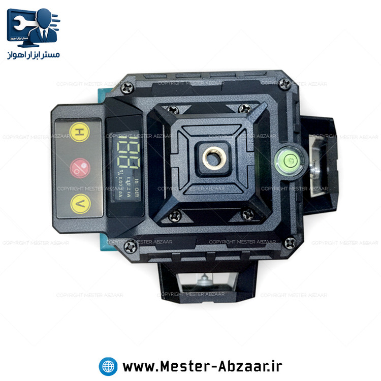 تراز لیزری ۱۶ خط 4 بعدی دیجیتال برند باس با سه پایه نور سبز شارژی ۳۶۰ درجه طرح ماکیتا لوازم کامل مدل Laser level 4D