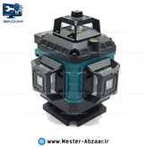 تراز لیزری ۱۶ خط 4 بعدی دیجیتال با سه پایه نور سبز شارژی ۳۶۰ درجه طرح ماکیتا لوازم کامل مدل Laser level 4D